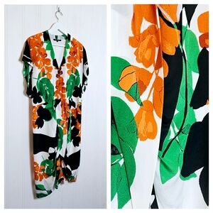 Kobi Halperin Dress Womens Size XL Silk Lined Vibrant Floral Print